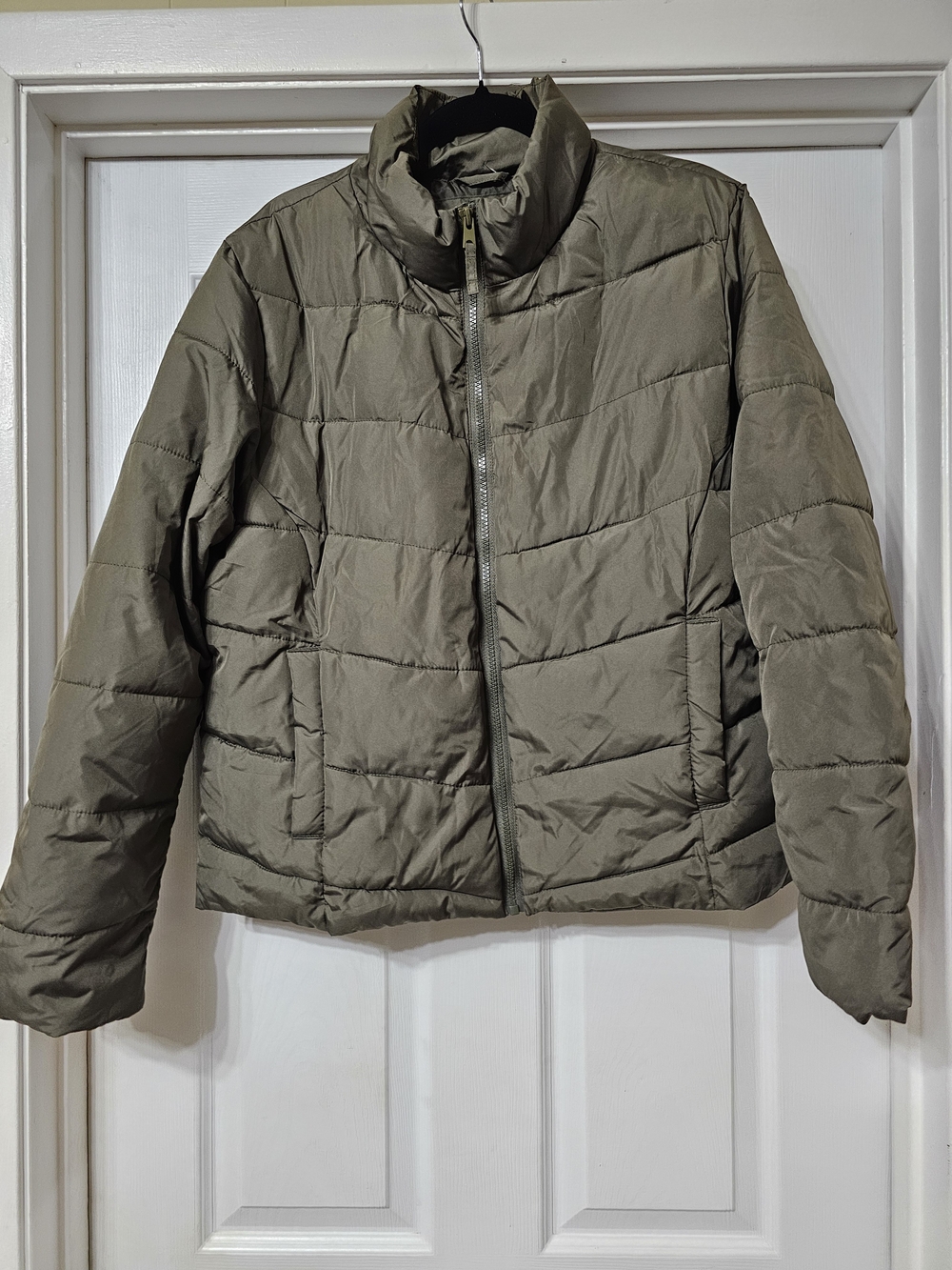 Cole Haan Olive Green Puffer Jacket